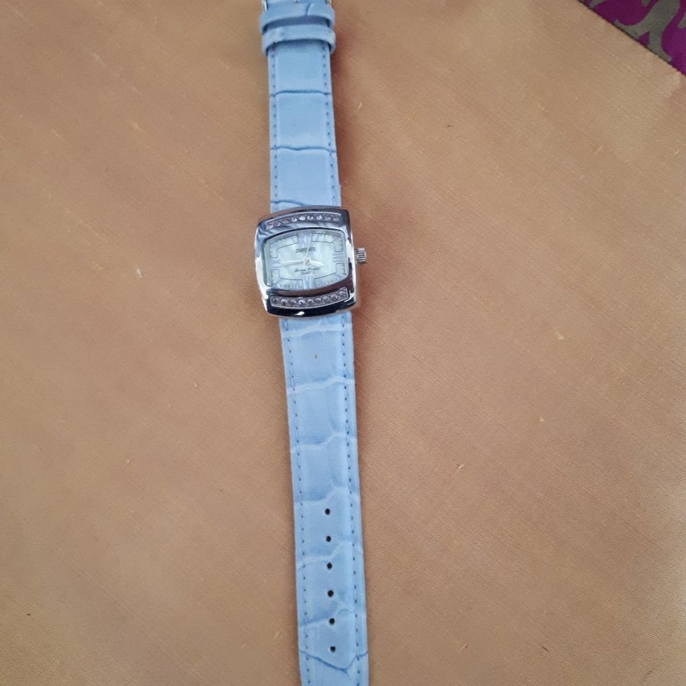 Dufonte Ladies Wristwatch - Blue/Grey Band - Water Resistant Stainless Steel